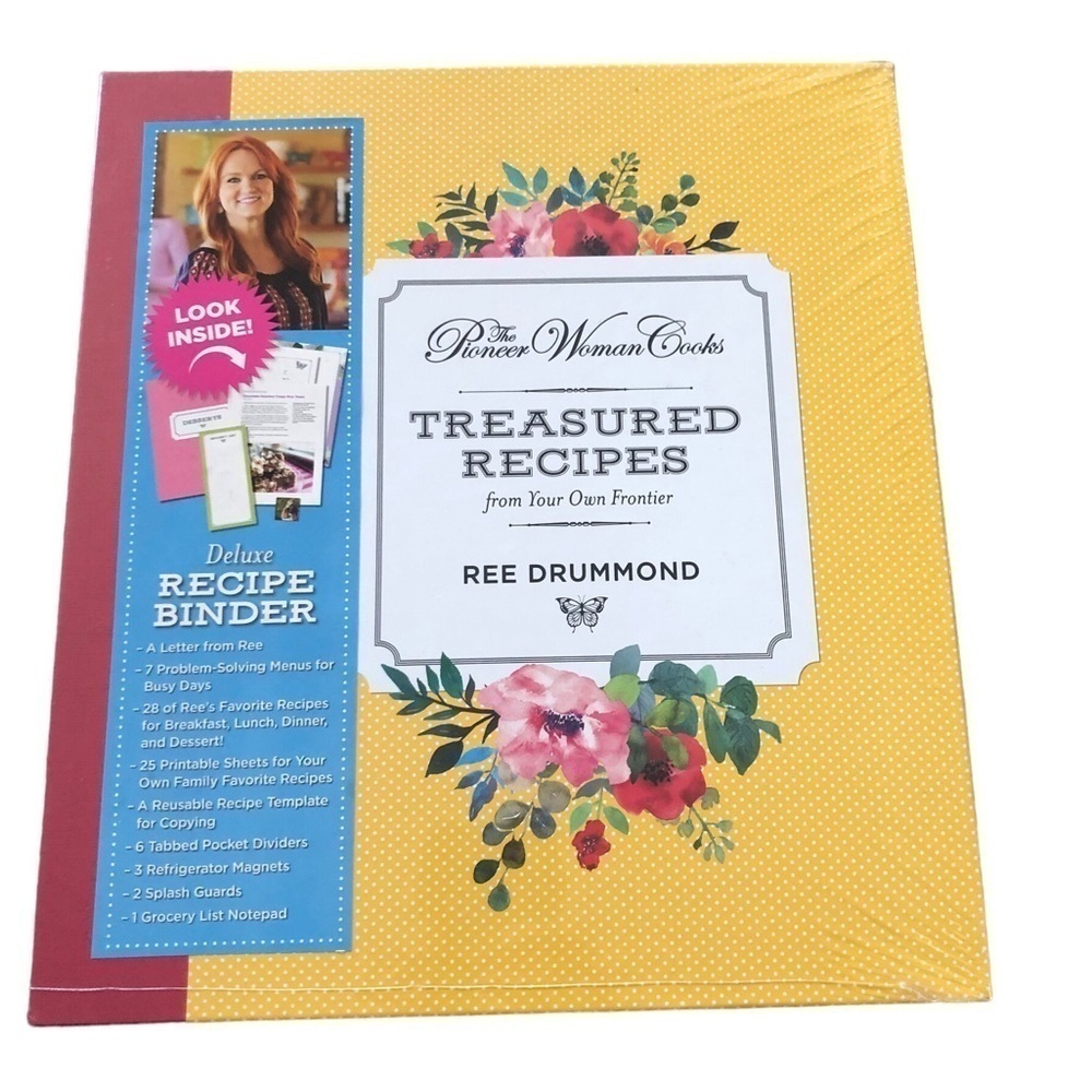 The Pioneer Woman Cooks Treasured Recipes Deluxe Recipe Spiral Binder W/Magnets